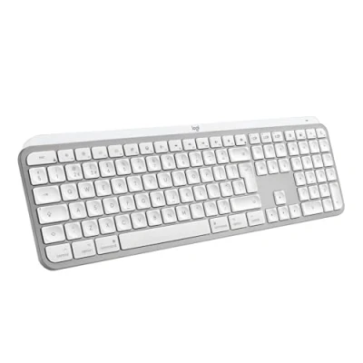 Image of Logitech MX Keys S for Mac, Wireless Keyboard, Fluid, Precise Laptop Like Typing, Programmable Keys, Backlit, Bluetooth USB C Rechargeable Macbook Pro, Air, iMac, iPad, QWERTY UK,PaleGrey