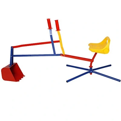 Image of Sand Excavator Seat 126,5cm x 35,5cm 58,5cm Tipping Bucket 360 Radius Up To 40kg Metal Sandpit Toy