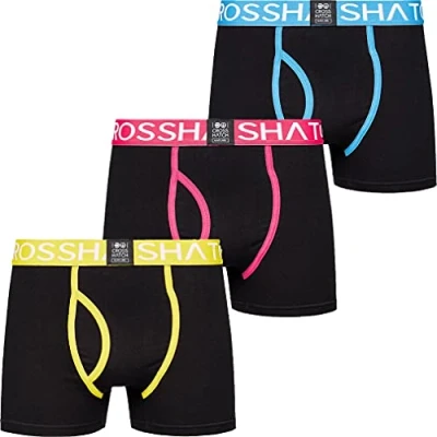 Image of Crosshatch Men&#039;s TRIOGLOW Boxer Shorts, Black, M