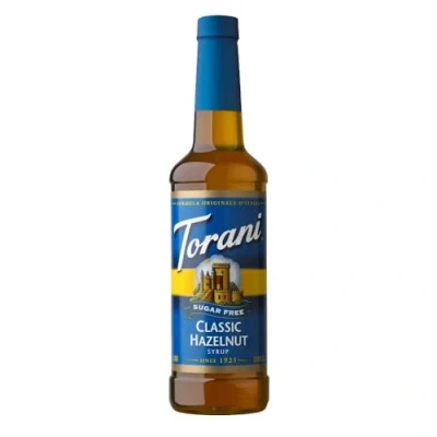 Image of Torani Sugar Free Coffee Syrups, Classic Hazelnut Syrup, Deliciously Flavoured Gift Set, Syrup (750ml, 1 Bottle)