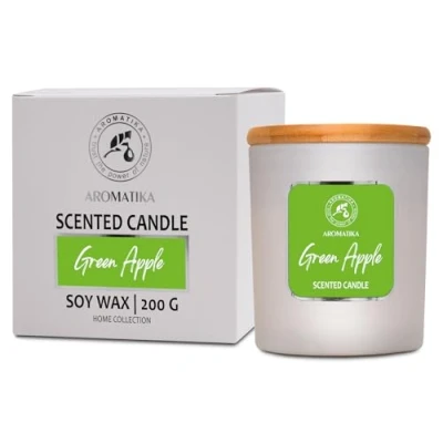 Image of Scented Candle Green Apple 200g Home Aromatherapy Fresh Scent Air Freshener Fruity Soy Wax Glass Gift Idea For Mother&#039;s Day Birthday Christmas