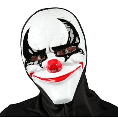 Image of Wicked Costumes Adult Unisex Freaky Clown Halloween Mask with Hood