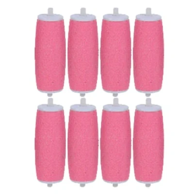 Image of Replacement Rollers Heads Refills for Electric Foot File, Compatible with Scholl Express Pedi Extra Coarse, Regular and Smooth (Pink Smooth, 8)