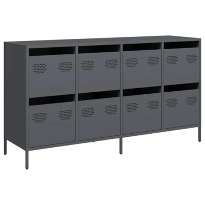 Image of vidaXL Sideboard Anthracite 135x39x73.5 cm Cold rolled Steel