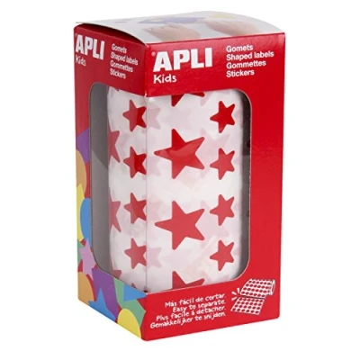 Image of APLI Kids 4889 Roll of Star Gummets, Red