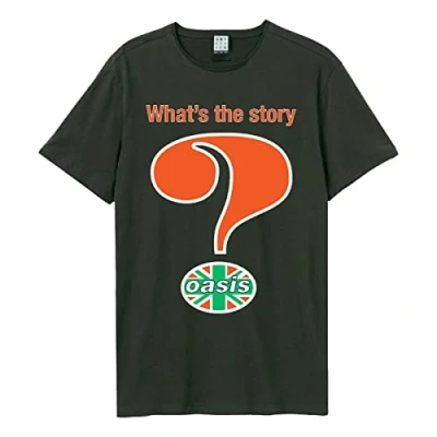 Image of Amplified Unisex Adult What&#039;s The Story Oasis T Shirt (M) (Charcoal)
