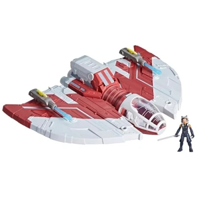 Image of STAR WARS Mission Fleet T 6 Jedi Shuttle, 2.5 Inch Scale Ahsoka Action Figure Set, Ships, Toys for 4 Year Old Boys &amp; Girls