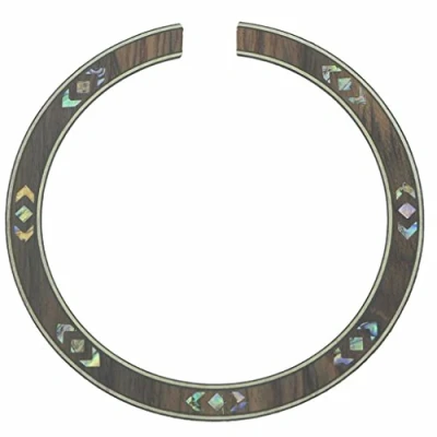 Image of Dopro High Qaulity 110 * 12 0.8mm Acoustic Guitar Soundhole Rosewood Rosette with Abalone Shell Design