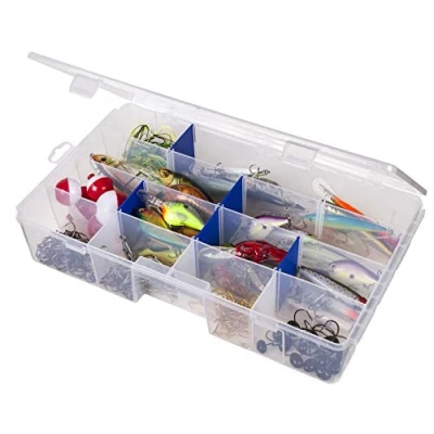 Image of Flambeau Outdoors 7004R Tuff Tainer, Fishing Tackle Tray Box, Includes [9] Zerust Dividers, 16 Compartments