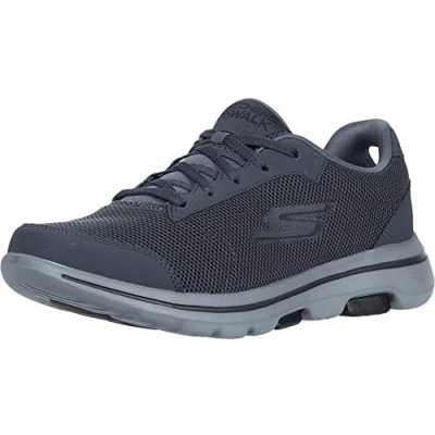 Image of Skechers Men&#039;s Go 5 Demitasse Textured Knit Lace Up Performance Walking Shoe