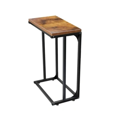 Image of Coffee Tables for Living Room, Side Table Sofa Table, Bedside Slim End Small Spaces, Narrow Rustic and Brown 15 x 11 25Inch