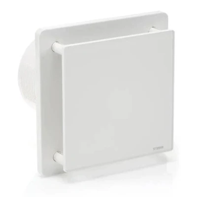 Image of STERR White Bathroom Fan 5 inches / 125 mm with HYGROSTAT Extractor Glass Front Modern Look BFS125H 20 W