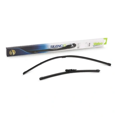Image of 93189190 Wiper BLADE VALEO SILENCIO X.TRM, FLAT SET 574375 650, 400mm Front Beam with spoiler for left hand drive vehicles Top Lock