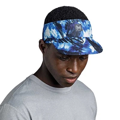 Image of Buff Adults Pack Speed Packable Adjustable Lightweight Running Visor Blue OS