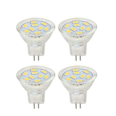 Image of HRYSPN LED MR11 Light Bulbs 2W 12V, GU4 Warm White 3000K, 20W Halogen Equivalent, G4/GU4.0 Bulb for Home, Landscape, Recessed, Track Lighting (Pack of 4)