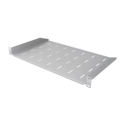 Image of Stalflex Server Rack Shelf Eco 19 inch 1U 300mm Made of Steel Universal Vented Mount Cantilever Tray compatible with Network Cabinet and Rails