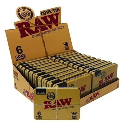 Image of RAW Tin 6 Cone Holder King Size Cones