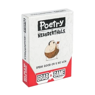 Image of Exploding Kittens Poetry for Neanderthals Grab &amp; Game 2+ Players Ages 7+ 10 Minutes to Play Travel Sized Word Guessing Party Game, Family Night, Kid and Adult Card