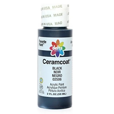 Image of Delta Creative Ceramcoat Acrylic Paint in Assorted Colors (2 Ounce), 02506 Black