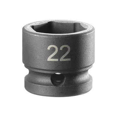 Image of Facom 6 POINT Stubby Impact Socket 1/2in Drive 22mm NSS.22A