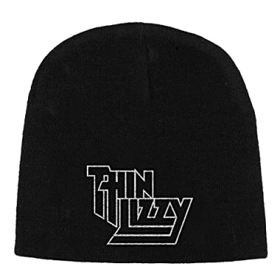 Image of RAZAMATAZ Thin Lizzy Embroidered Beanie Black, One size
