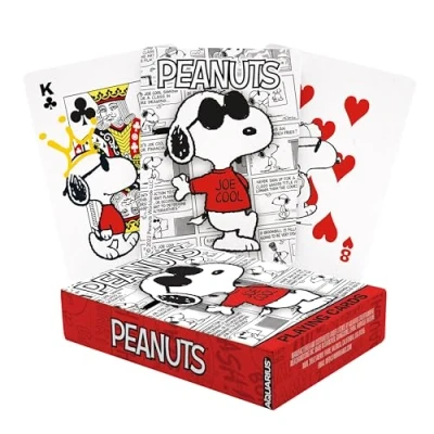 Image of AQUARIUS Peanuts Joe Cool Playing Cards Themed Deck of for Your Favorite Card Game Officially Licensed Merchandise &amp; Collectibles