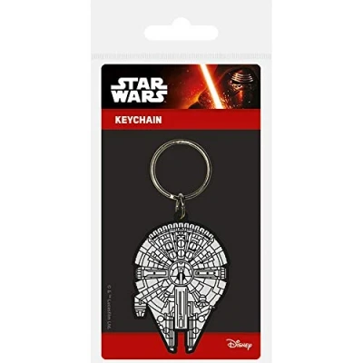 Image of Star Wars, RK38348C, Wars Millennium Falcon Rubber Keychain, Multi Color, 4.5 x 6cm