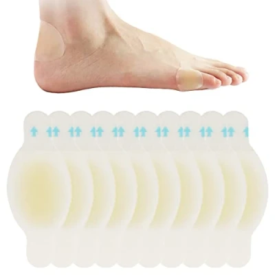 Image of 10 Pack Invisible Blister Plasters Hydrocolloid Cushion Patches Gel Pads Waterproof Bandages for Heel and Guard Skin, Faster Healing Wound