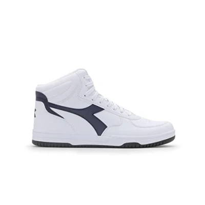 Image of Diadora Raptor MID Unisex Hightop trainers, Size: 9.5, White Imitation leather/ textile
