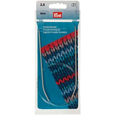 Image of Prym Circular Knitting Needle, Aluminium, Multi, 2 mm