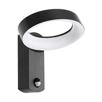 Image of Eglo LED Outdoor Wall Light Pernate, 1 Flame incl. Motion Detector, Sensor Made of cast Aluminium and Plastic, Colour: Anthracite, White, IP44