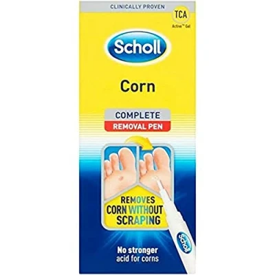 Image of Scholl Corn Removal Pen Clinically Proven Remover, Pain Free Treatment with TCA Active Gel for Complete Removal, 1