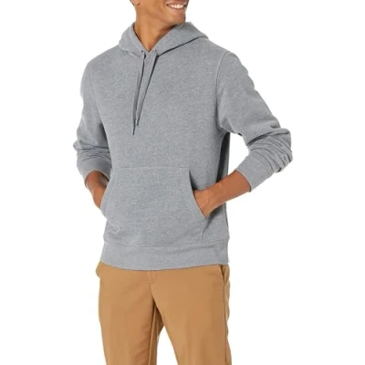 Image of Amazon Essentials Men&#039;s Hooded Fleece Sweatshirt (Available in Big &amp; Tall), Grey Heather, XL
