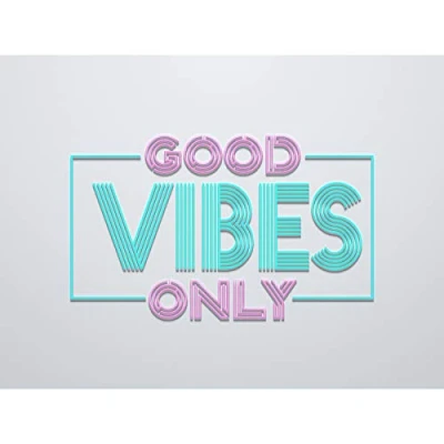Image of Wee Blue Coo LTD Motivational Quote Good Vibes Only Wall Art Print Poster 12X16 &#039;&#039;