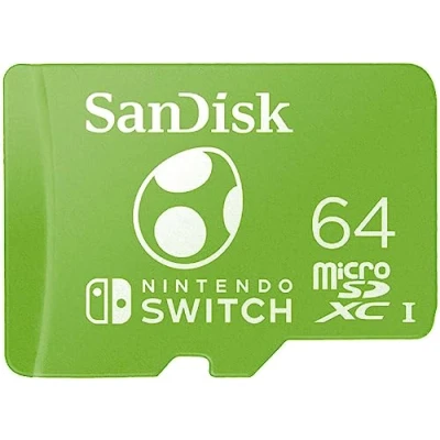 Image of SanDisk 64GB microSDXC UHS I card for Nintendo Switch licensed Product