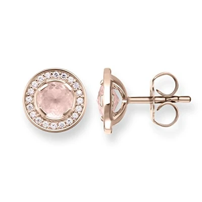Image of Thomas Sabo Women Stud Earrings Zirconia 925 Sterling Silver H1858 417 9