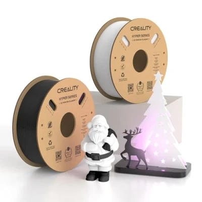 Image of Hyper PLA Filament, Creality Official 3D Printer High Speed 1.75mm Printing Filament for Printing, Dimensional Accuracy +/ 0.02mm, 2kg (1kg/Spool*2) White + Black