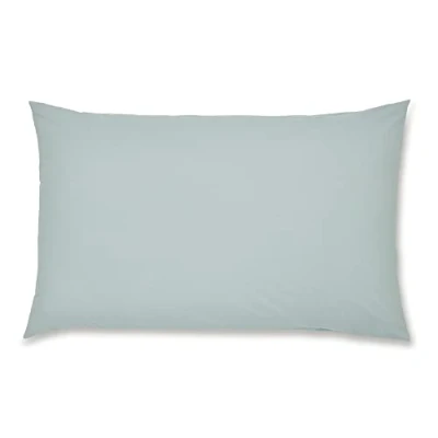 Image of Catherine Lansfield Easy Iron Percale Standard Pillowcase Pair Duck Egg Blue, Duckegg