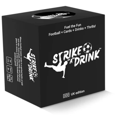 Image of STRIKE A DRINK The Ultimate Football Party Drinking Card Game with Dares, Drinks, Goals &amp; Thrills for Adults, Stag Nights, Uni Students Pre Drinks