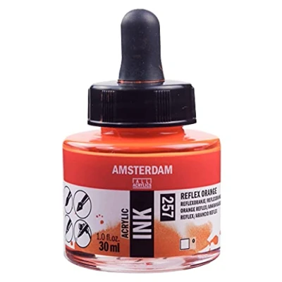 Image of Amsterdam ACRYLC Ink REFLX ORAN, Reflex Orange, One Size