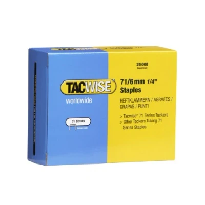 Image of Tacwise 0367 Type 71 / 6 mm Galvanised Upholstery Staples, Pack of 20,000