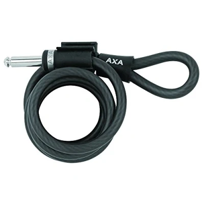 Image of AXA 5011530 1X Chain Lock Single Plug In Cable Newton Black 18010, 180cm10mm, Can only be used with products