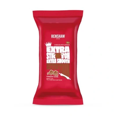 Image of Renshaw Extra Stretch, Smooth, Thin Fondant Icing Brown, Chocolate Flavoured, 1 kg (Pack of 1)