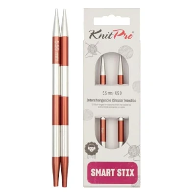 Image of KnitPro Knitting Pins: Circular: Interchangeable:, Metal, Assorted, 5.5mm