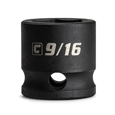 Image of Capri Tools 9/16 in. Stubby Impact Socket, 3/8 Drive, 6 Point, SAE