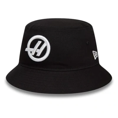 Image of MoneyGram Haas F1 Team Black Tapered Bucket Hat Official Merchandise (UK, Alpha, L, Black)