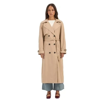 Image of ONLY Women&#039;s Onlchloe Trench Coat Double B. OTW Noos, Tannin, XXS