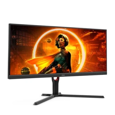 Image of AOC Gaming U34G3XM 34 Inch QHD Monitor, 144Hz, 1MS MPRT, VA, FreeSync Premium, Height Adjust, Low Input Lag (3440 x 1440 @ 144z, 300 cd/m², HDMI 2.0 / DP 1.4)
