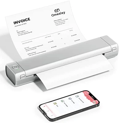 Image of Omezizy M08F Portable Thermal Printer A4 for Travel, Office, Studio, Mobile Printers Home Use, Tattoo Printer, Wireless Bluetooth Phone &amp; Laptop, Support Paper
