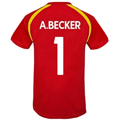 Image of Liverpool FC Mens A.Becker 1 Poly T Shirt Red LFC XXL